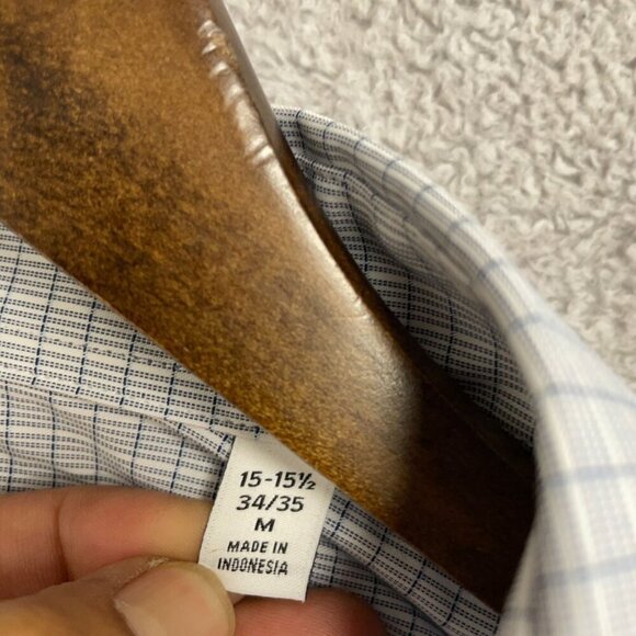 NWOT Calvin Klein Men's M  Checkered Long Sleeve Button down Shirt - Picture 8 of 10